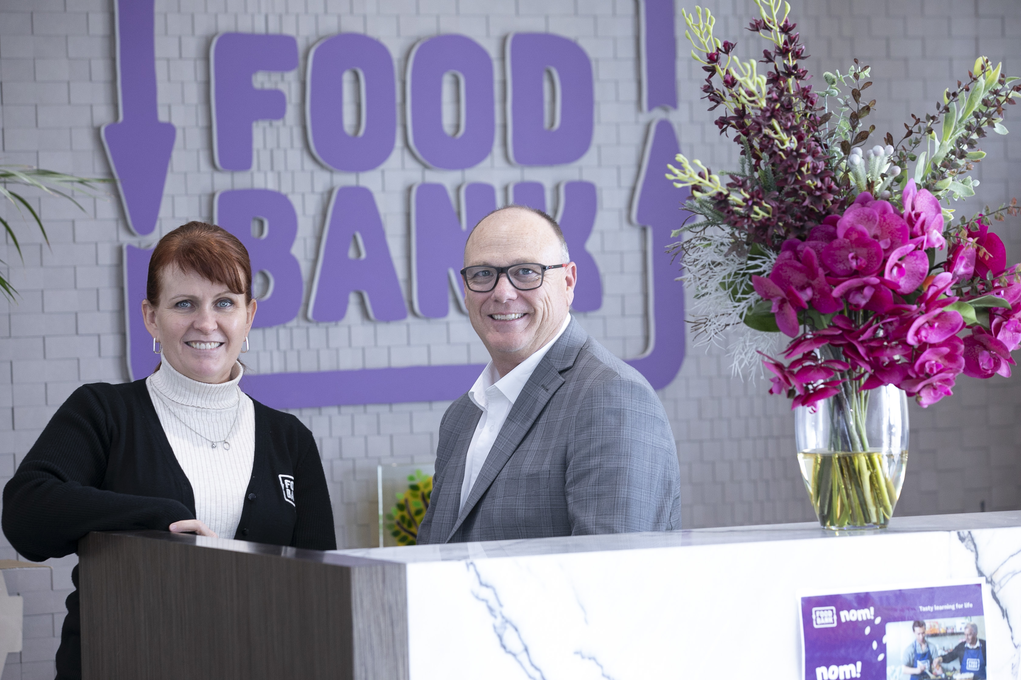 Foodbank WA CEO Kate O’Hara and Southern Ports CEO Keith Wilks.