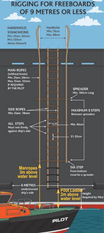 2023_01 Local Marine Notice - Pilot Ladders - image Pilot ladder graphic