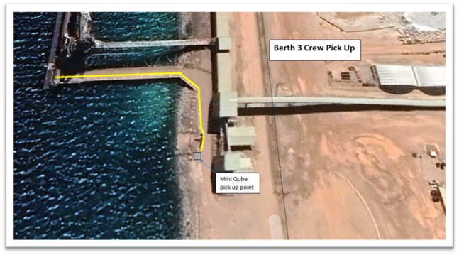 Esperance Crew pick up points 2 Port of Esperance pick up point for seafarers