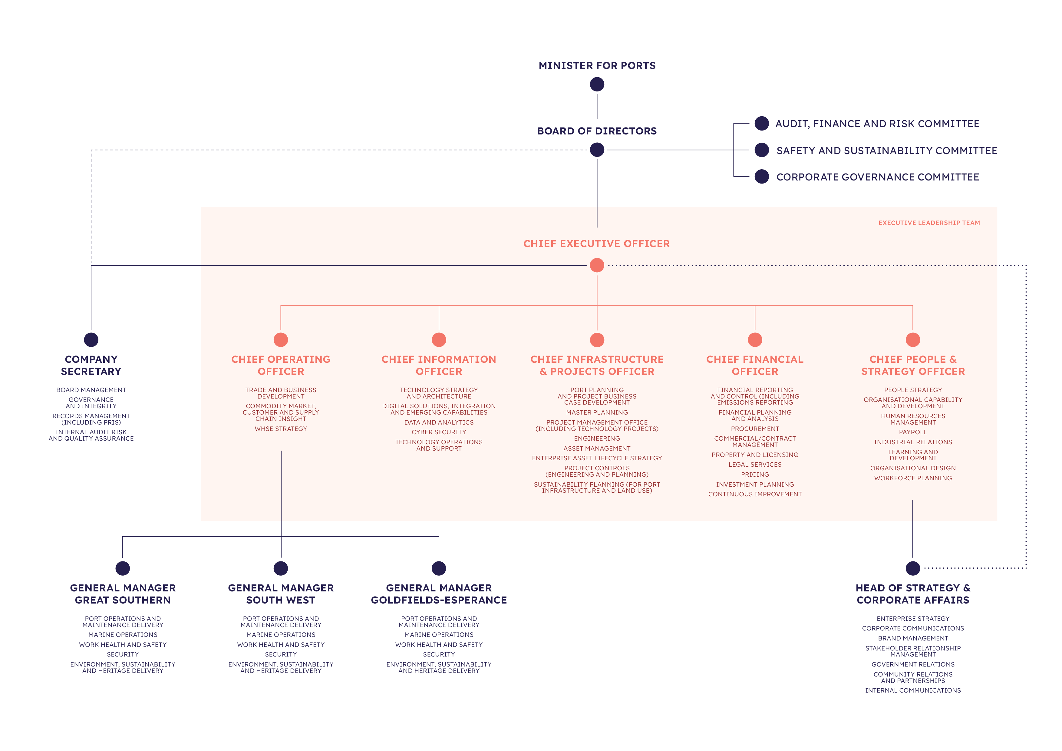 Org structure for annual report2 Organisation structure
