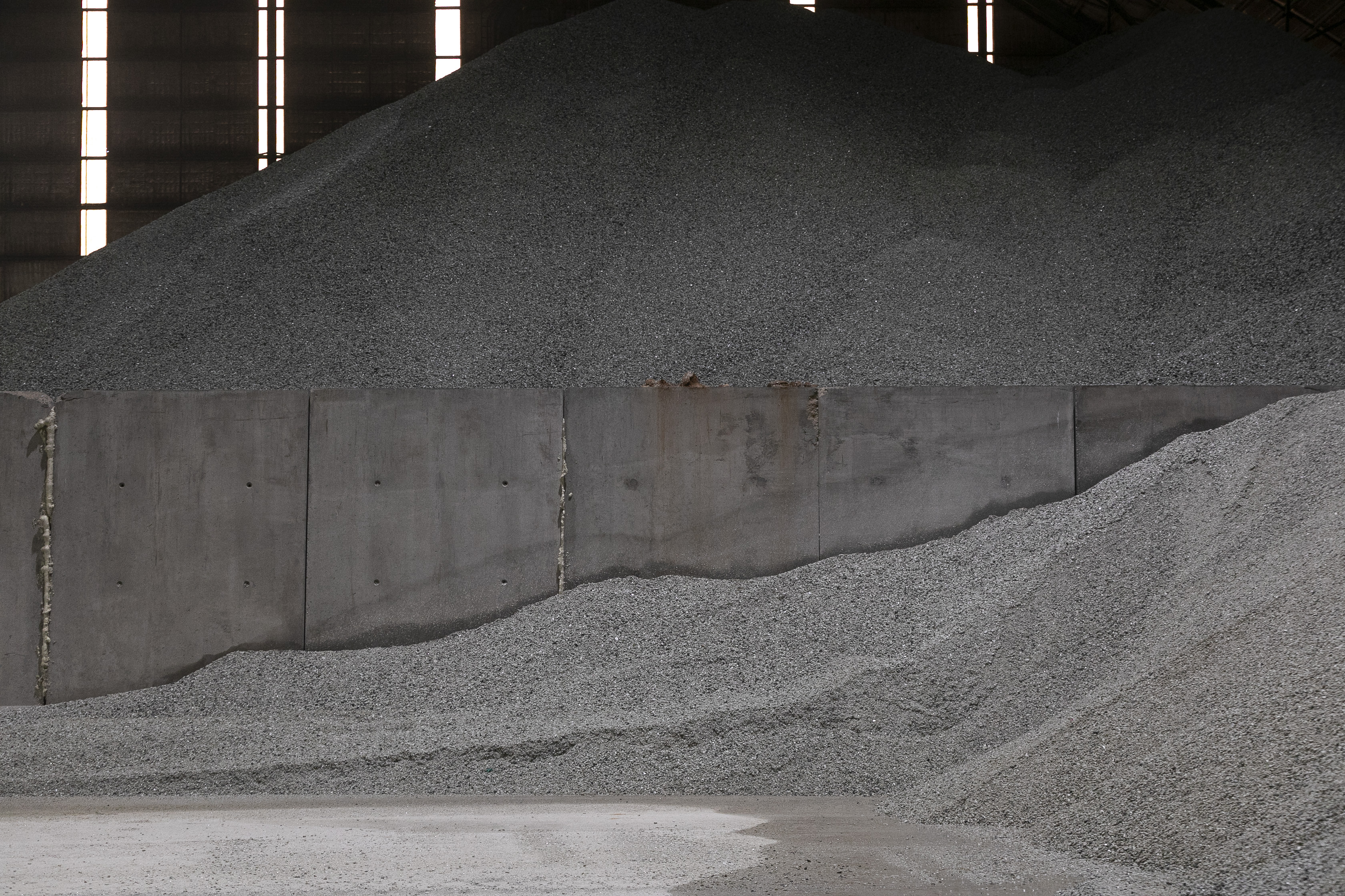 Stockpiles of spodumene