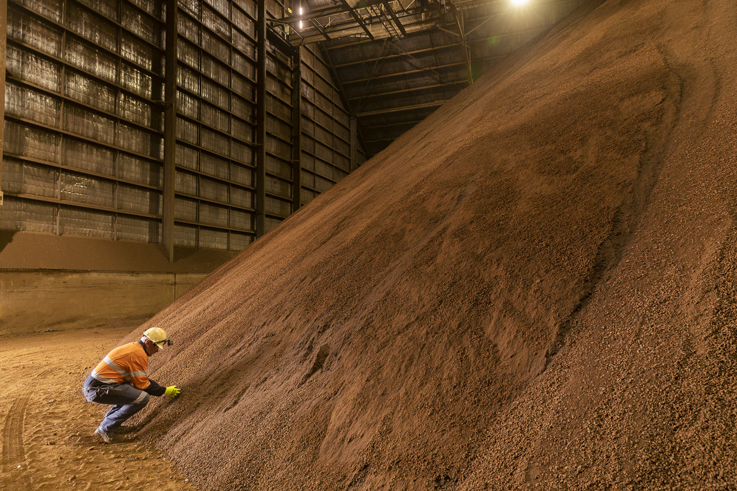 Iron ore stockpile