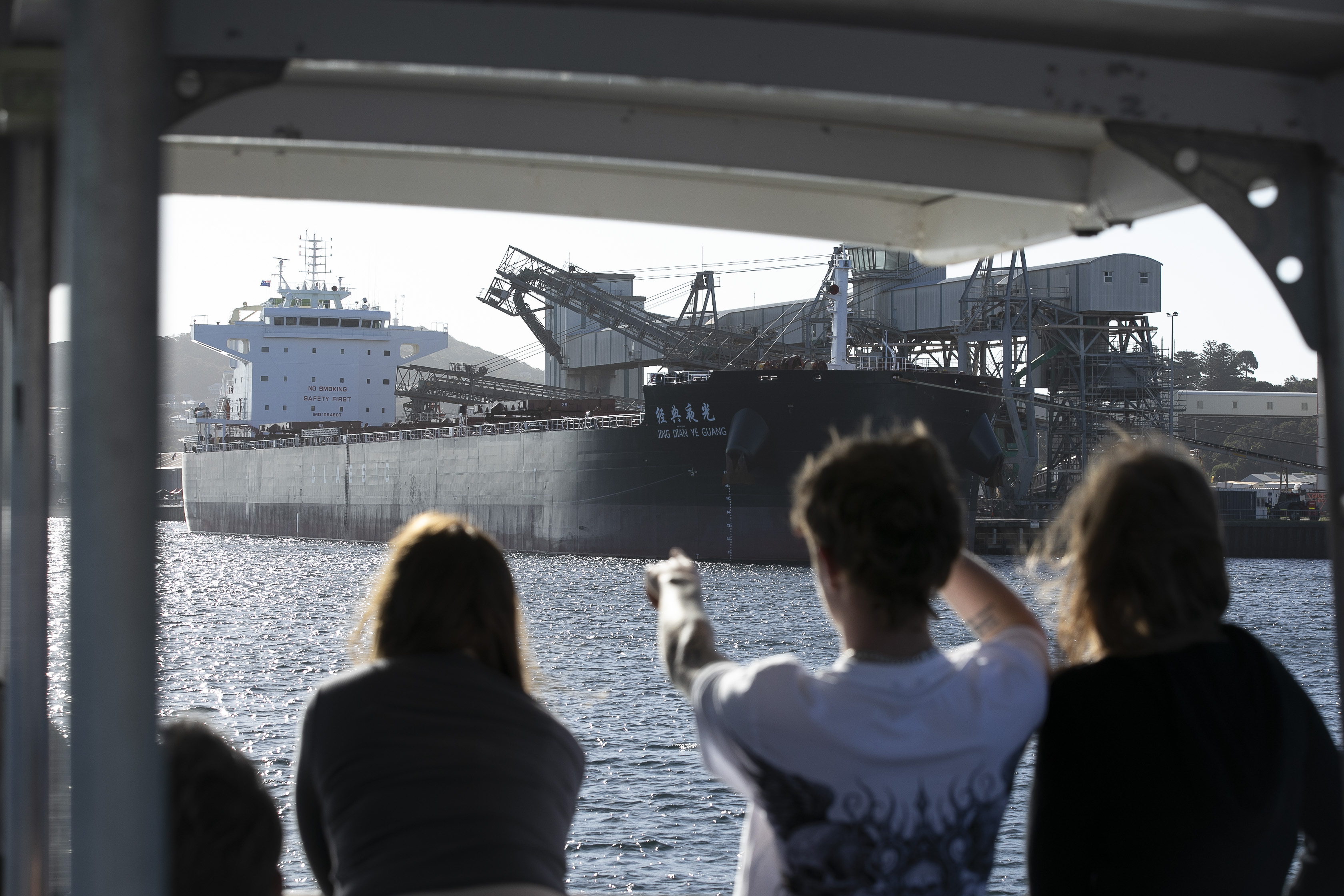Community viewing the Port of Albany