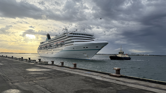 Artania cruise vessel visiting Bunbury