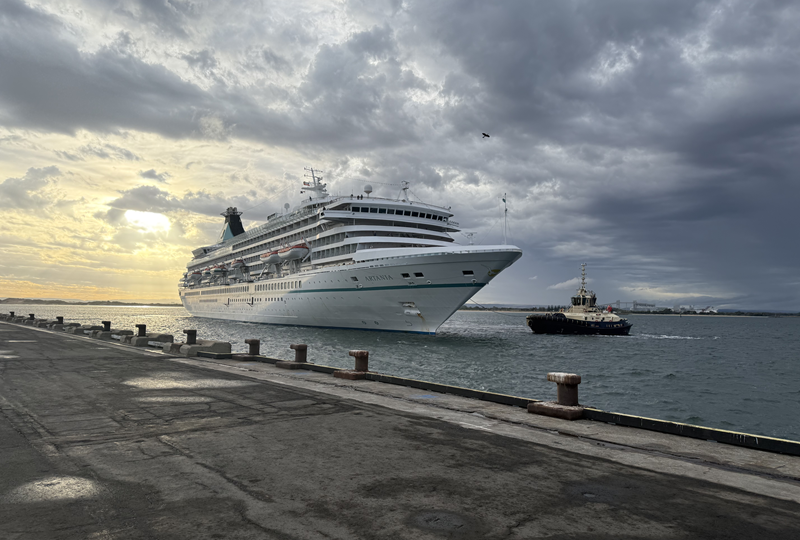 Artania cruise vessel visiting Bunbury