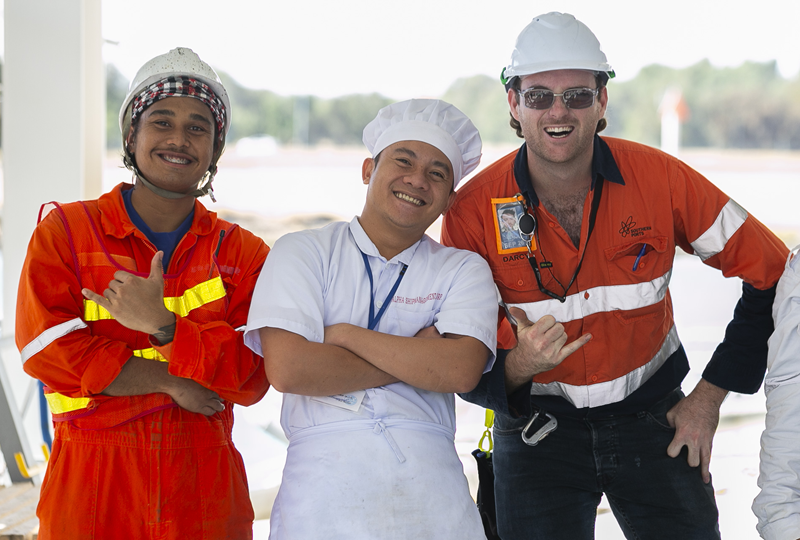 Southern Ports staff with seafarers