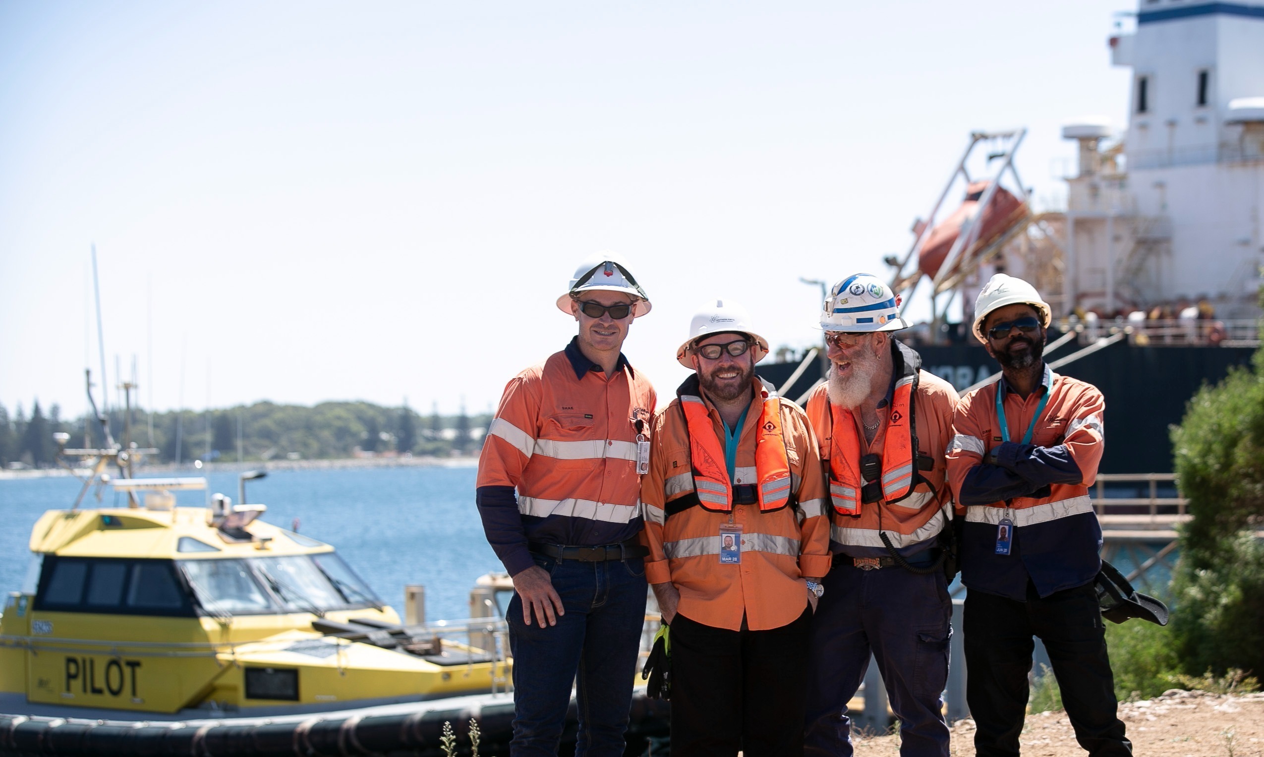 Group of four staff