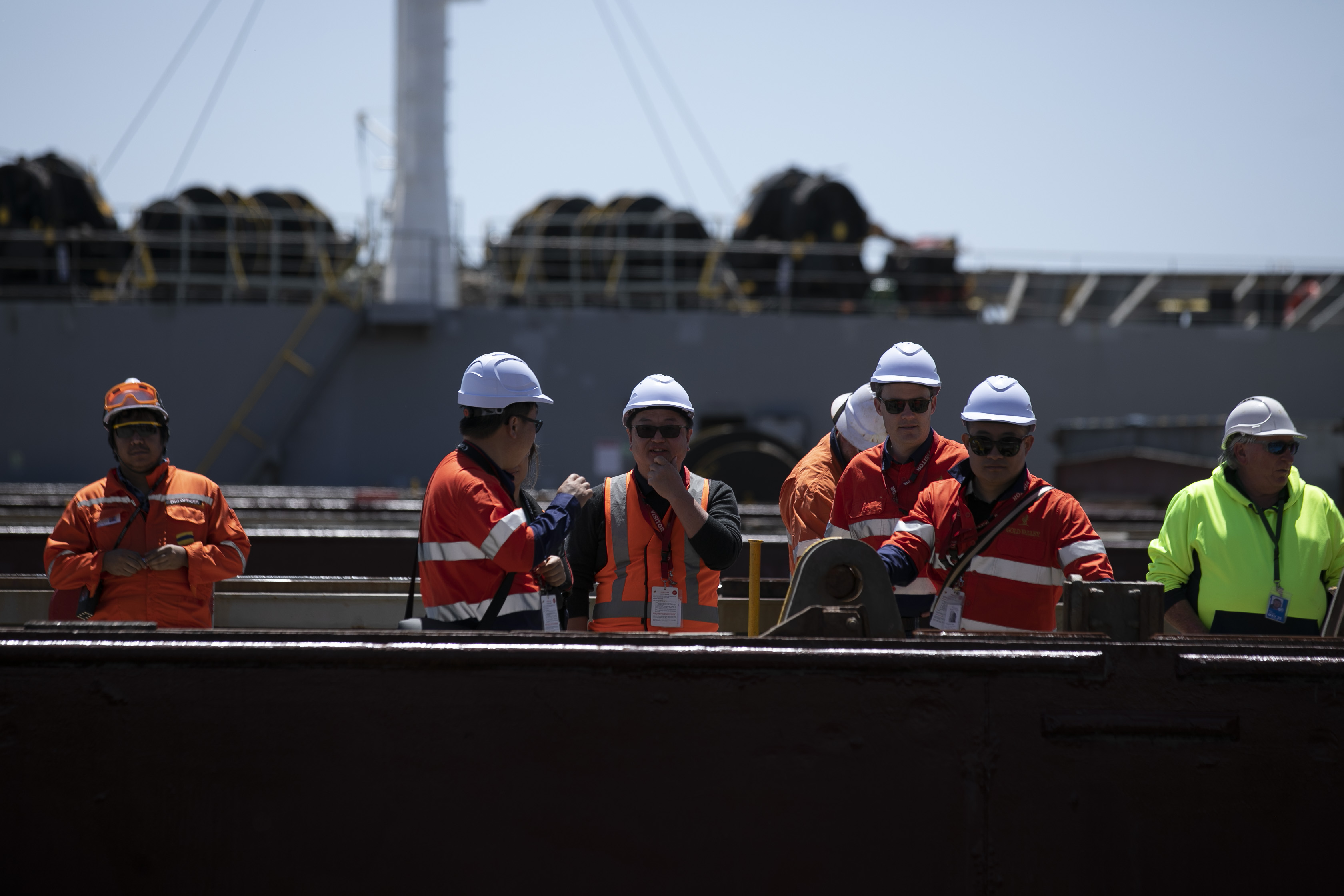 Customer on iron ore vessel