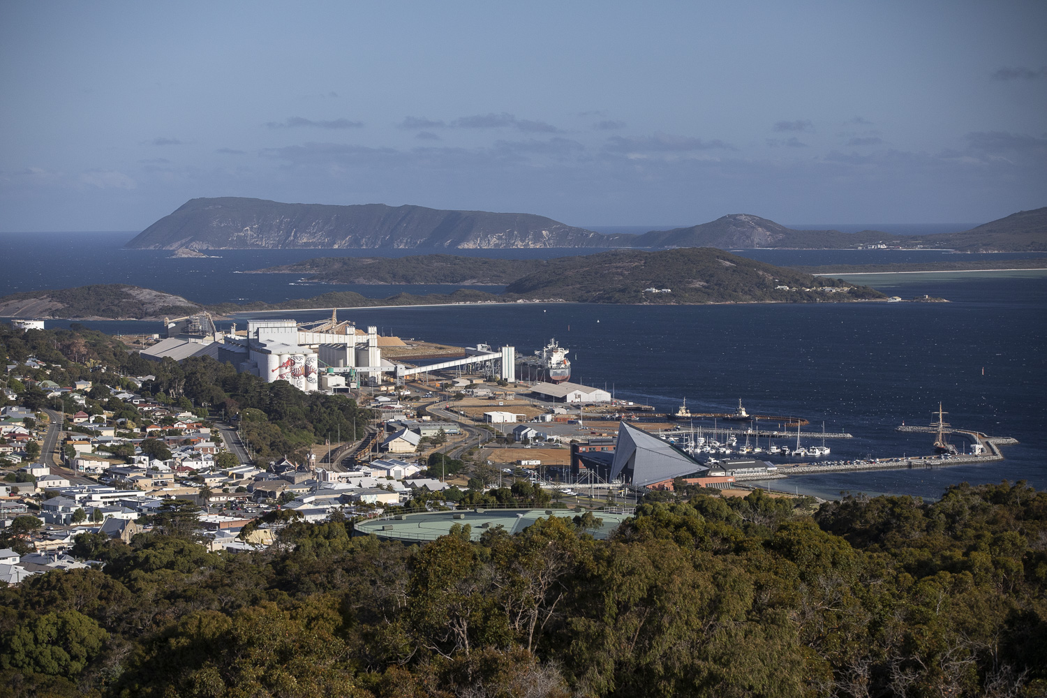 Aerial of Port of Albany and Princess Royal Harbour