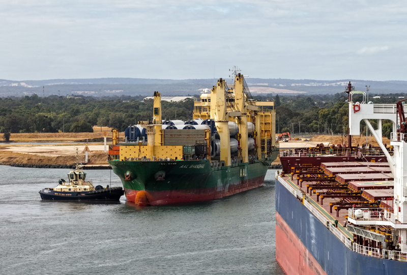 AAL vessel arriving at the Port of Bunbury