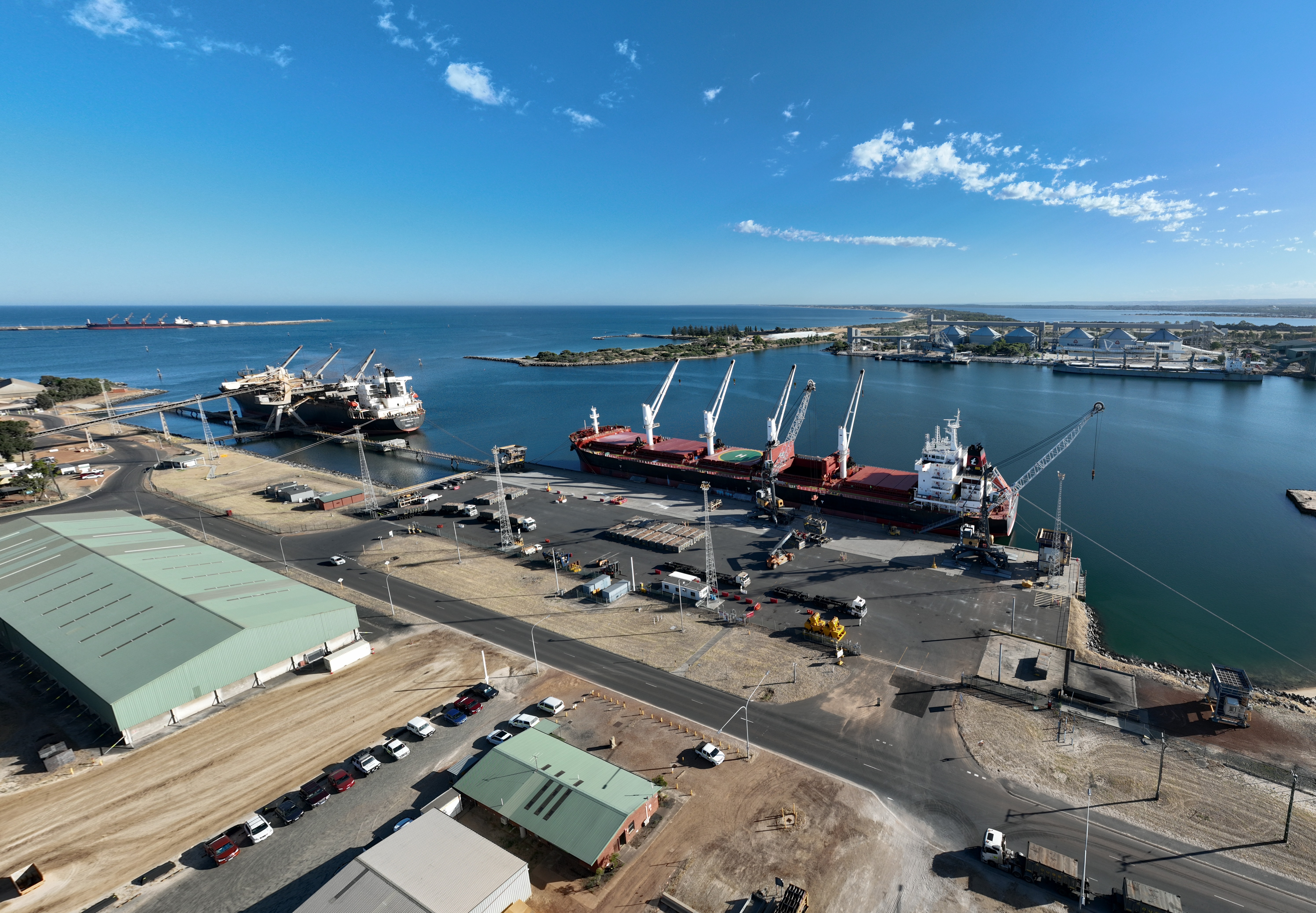 Aerial of Port of Bunbury overlooking Berth 5