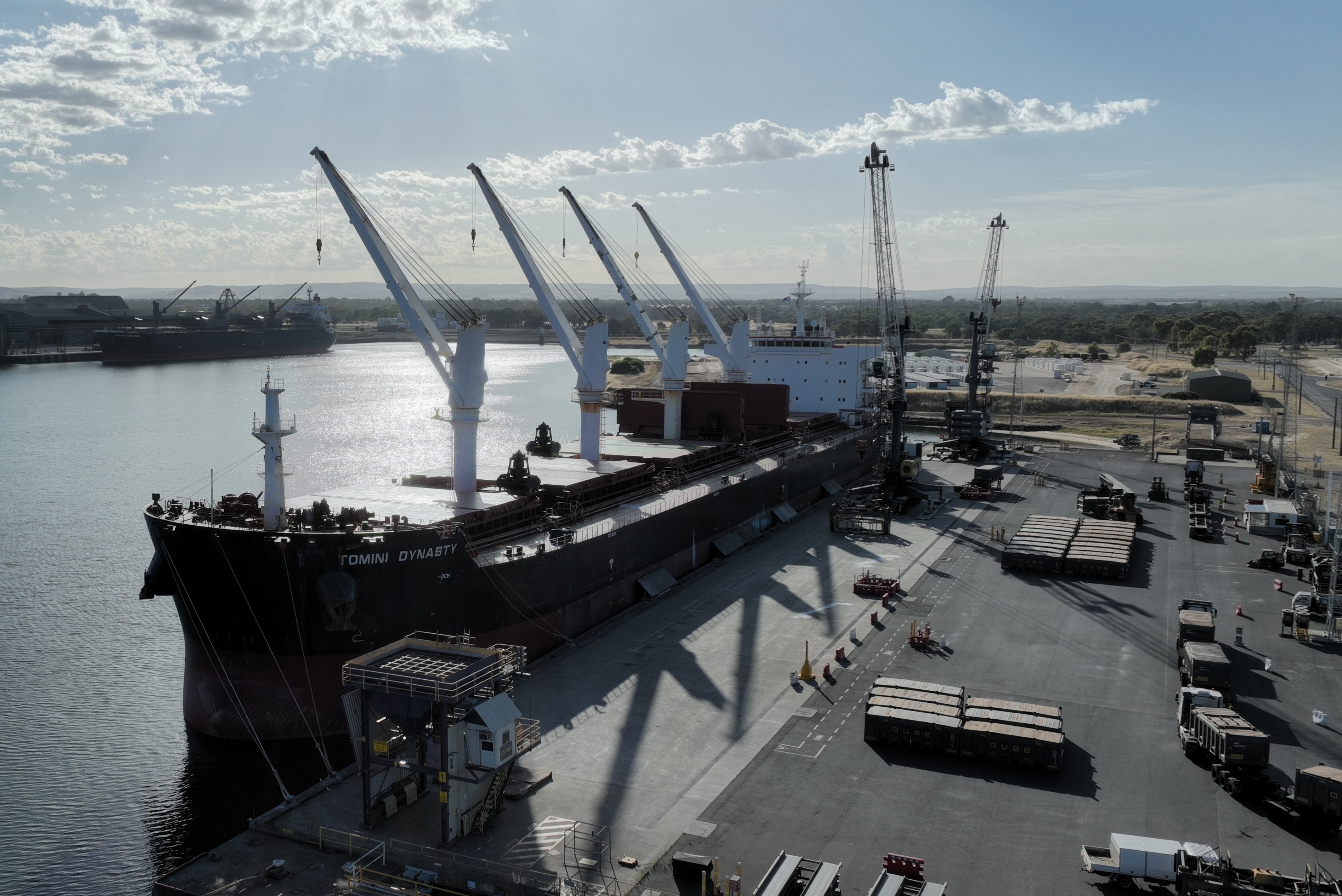 Vessel at Berth 5 at the Port of Bunbury